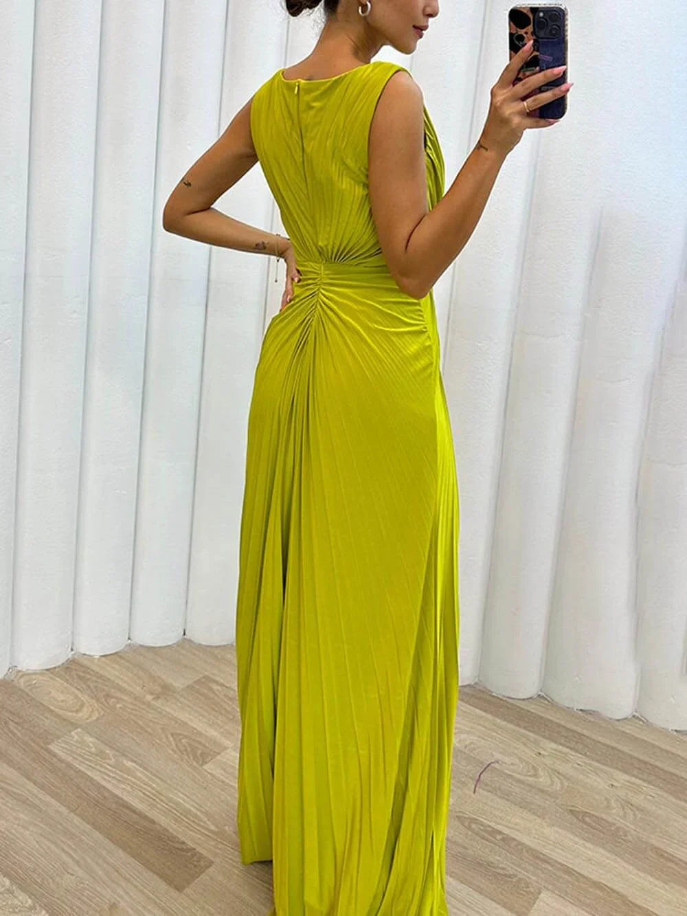 Winslie | Pleated Maxi Evening Dress