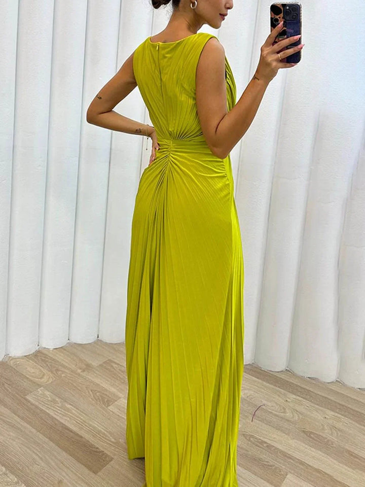 Winslie | Pleated Maxi Evening Dress