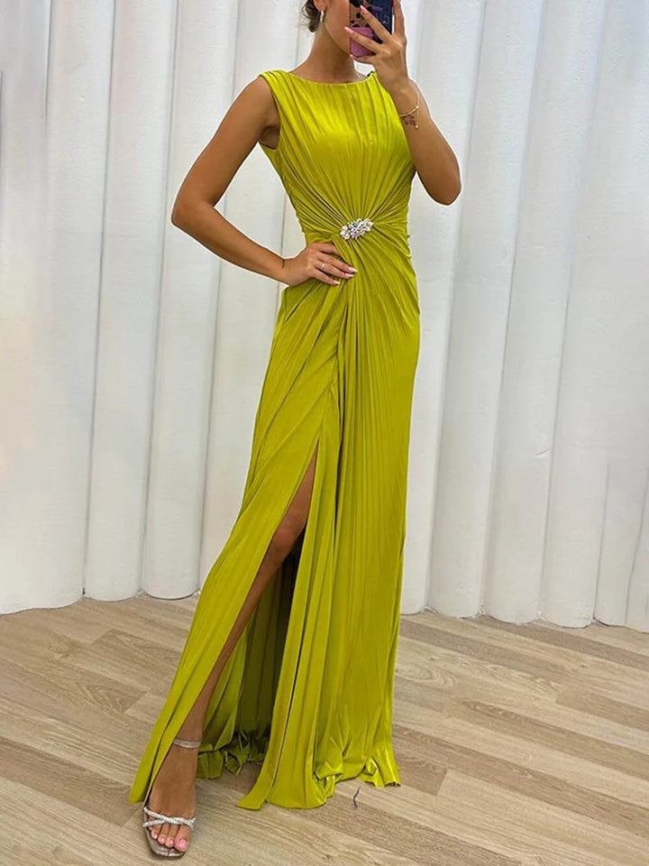 Winslie | Pleated Maxi Evening Dress