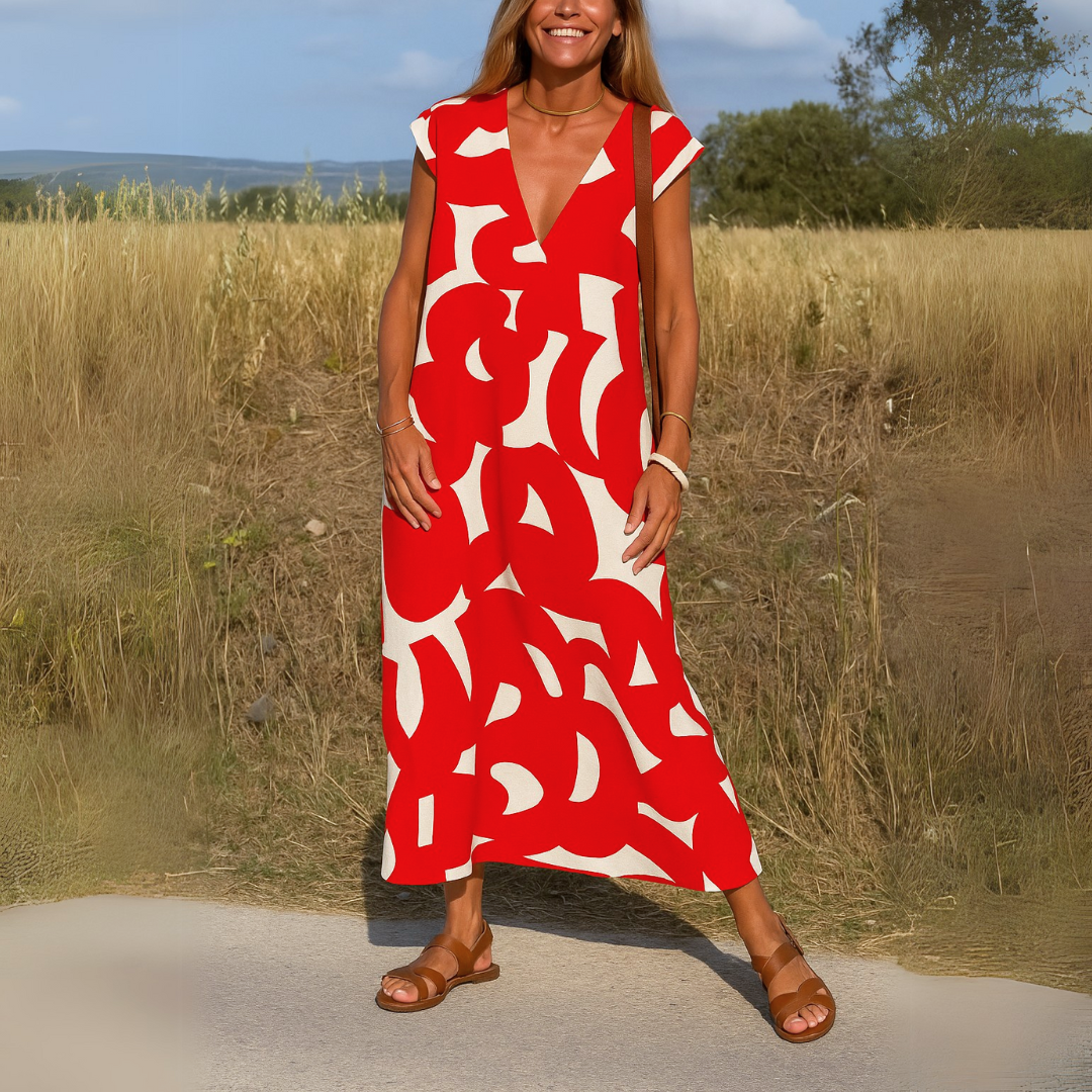Viola | Flowing V-Neck Dress