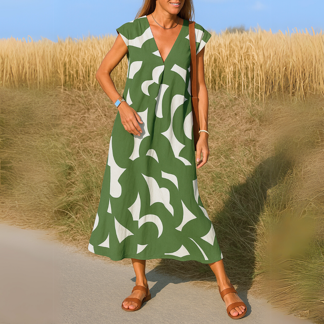 Viola | Flowing V-Neck Dress
