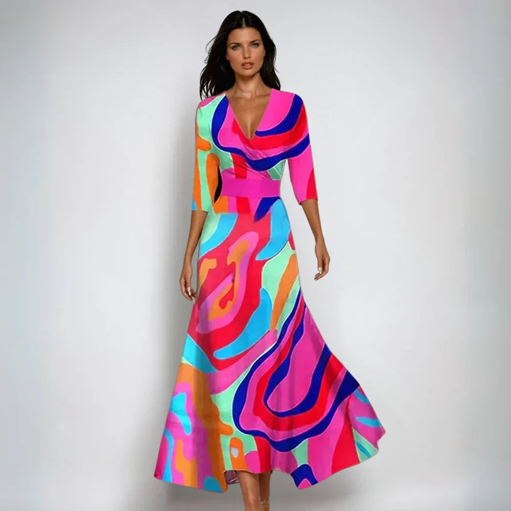 Rubina | Stylish Floral Wrap Dress