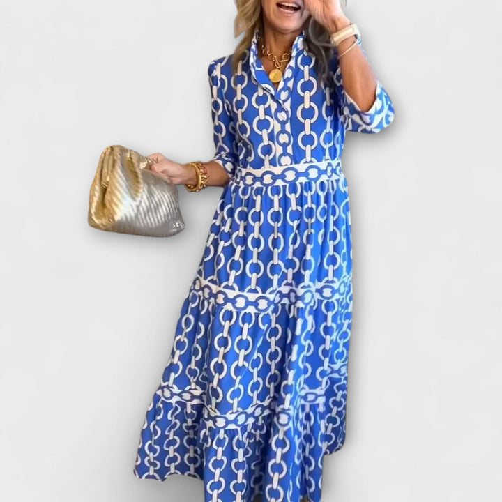 Shea | Midi Dress with Chain Pattern