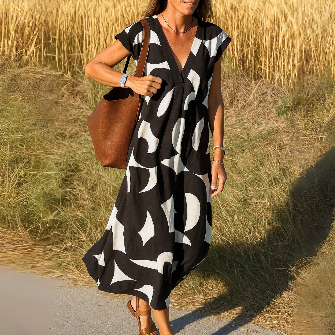 Viola | Flowing V-Neck Dress
