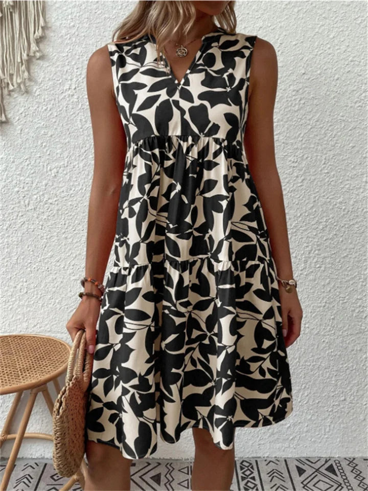 Angele | Leaf Summer Dress
