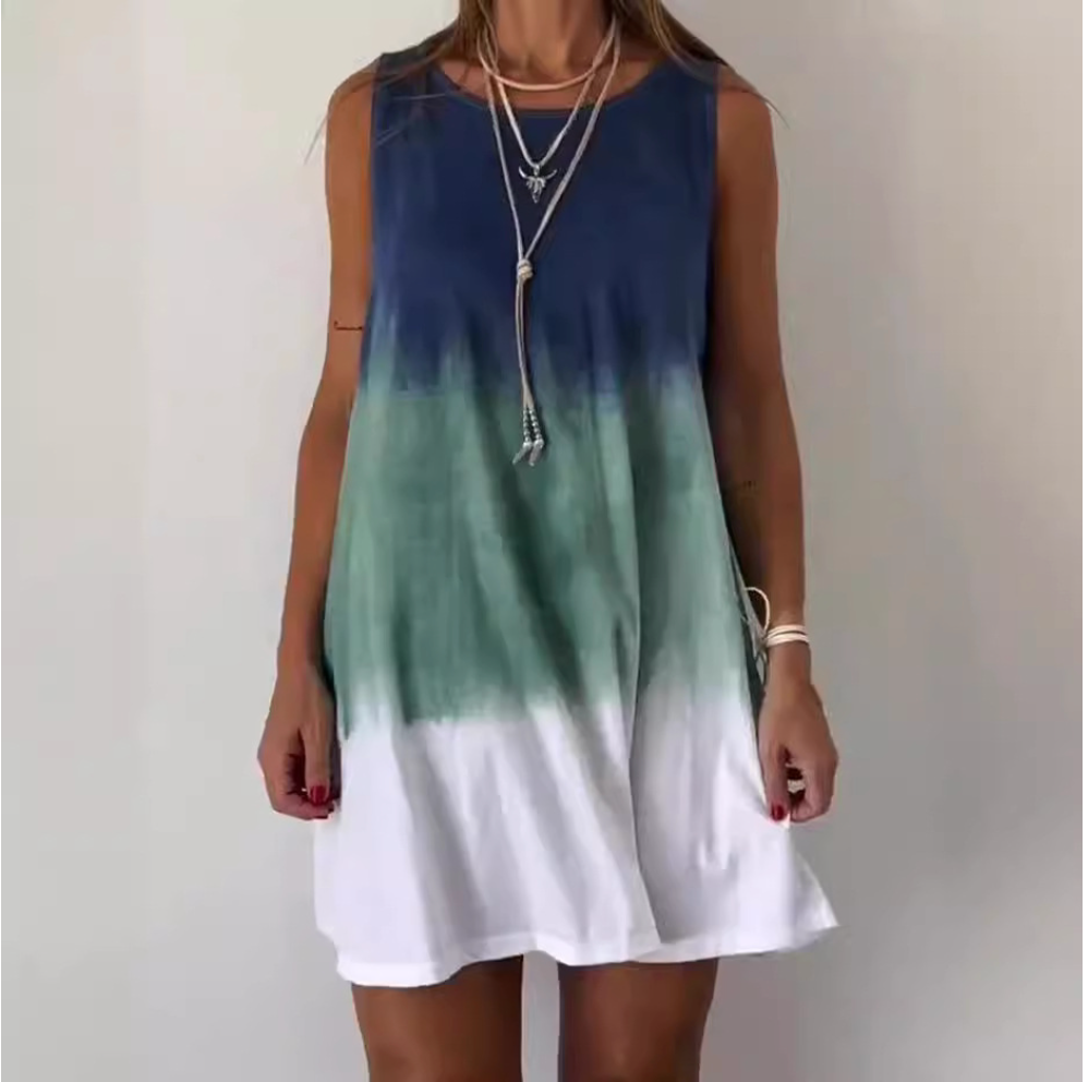 Calianna | Gradient Tie Dye Print Mini Dress