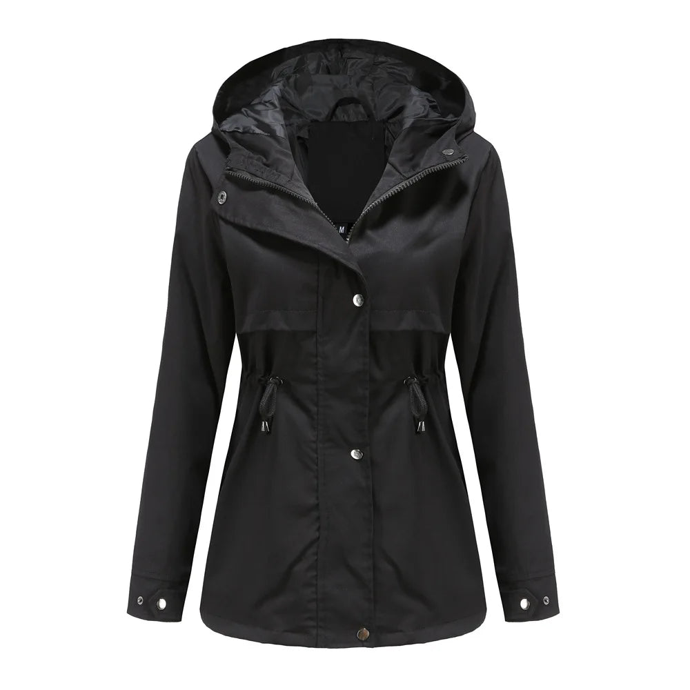 Lydia | Hooded Windbreaker Waterproof Coat