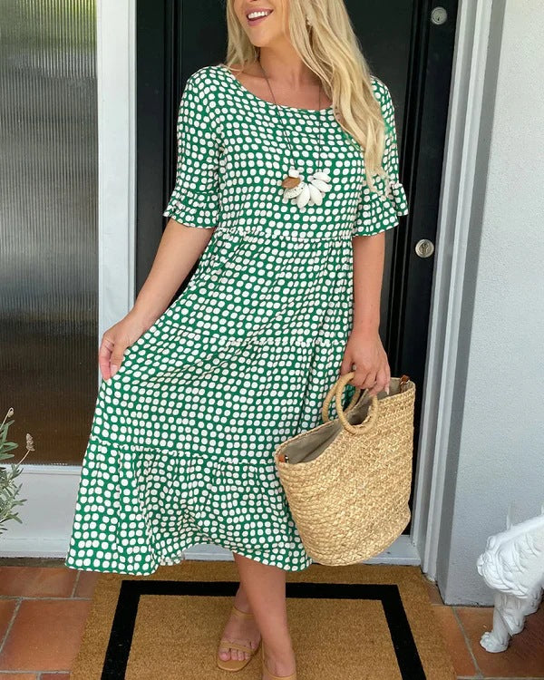 Blythea | Relaxed Tiered Midi Dress