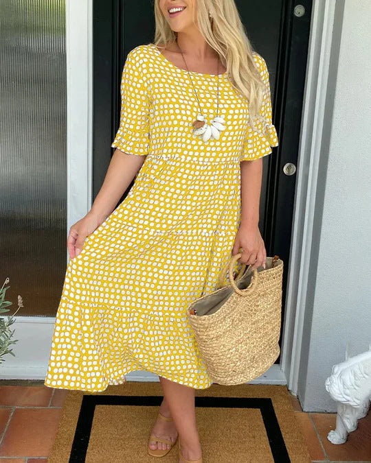 Blythea | Relaxed Tiered Midi Dress