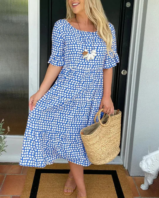 Blythea | Relaxed Tiered Midi Dress