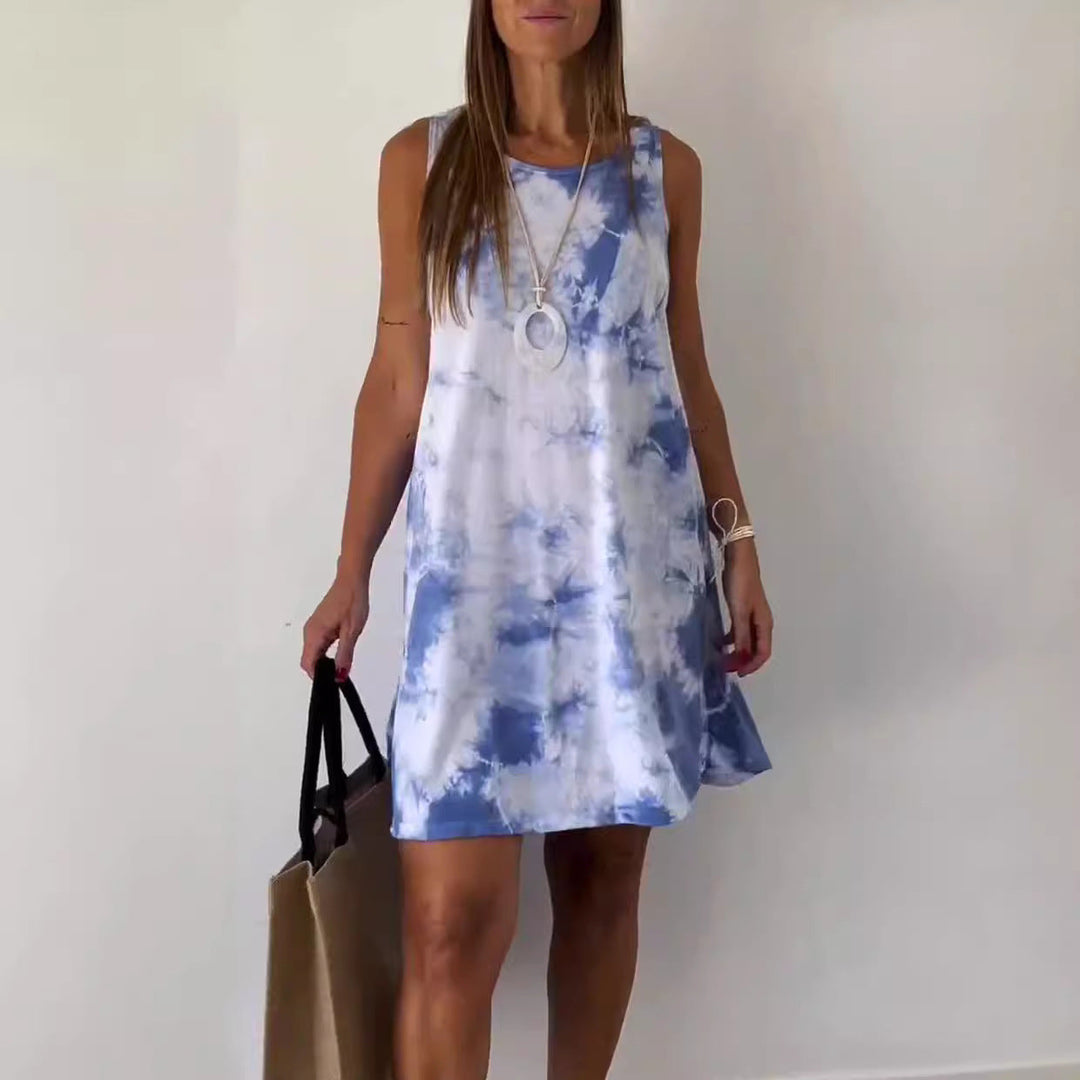 Calianna | Gradient Tie Dye Print Mini Dress