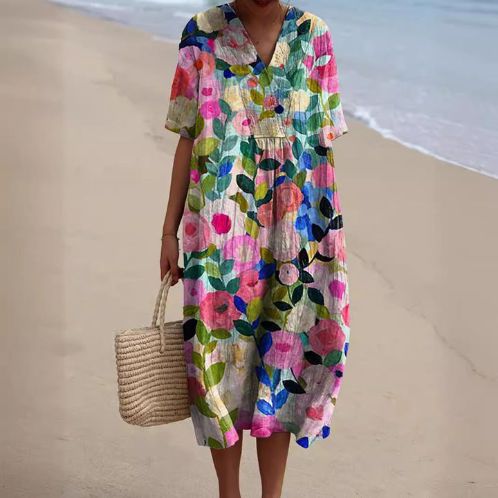 Dara | Dress with vibrant Floral Pattern