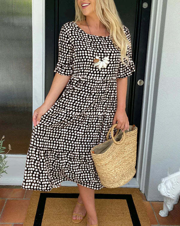 Blythea | Relaxed Tiered Midi Dress