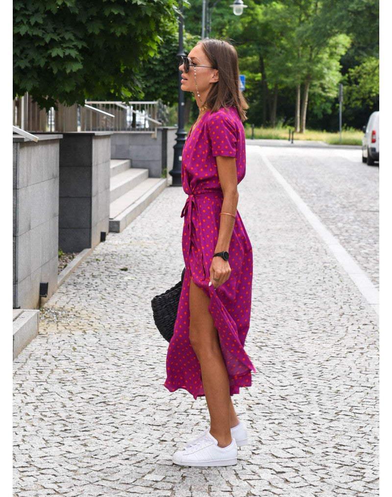 Rania | Floral Wrap Midi Dress