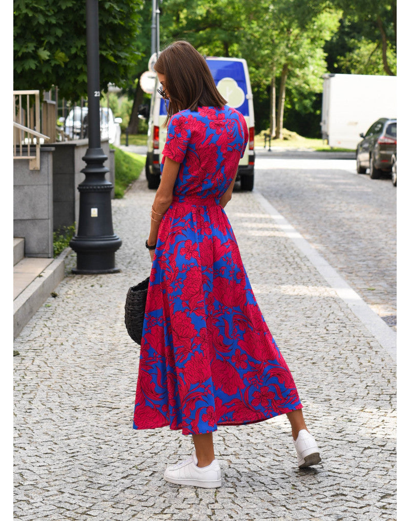 Rania | Floral Wrap Midi Dress