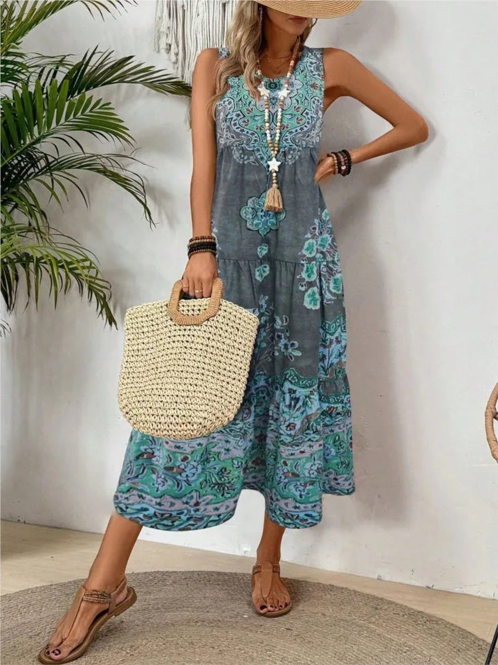 Warrina | Vintage Printed A-line Dress