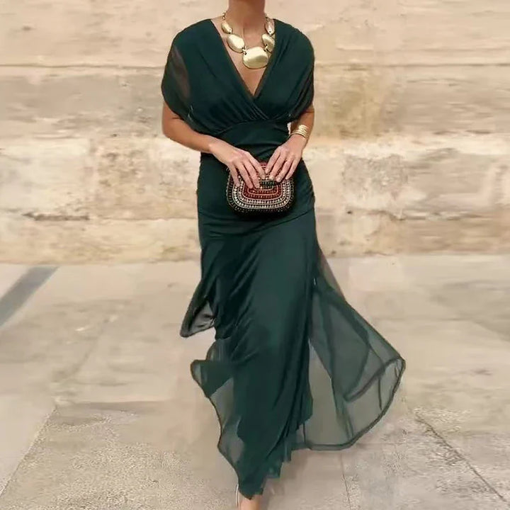 Helodia | Elegant Dress With V-Neckline