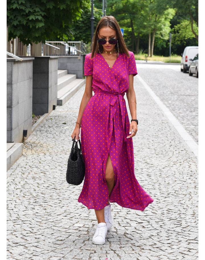 Rania | Floral Wrap Midi Dress