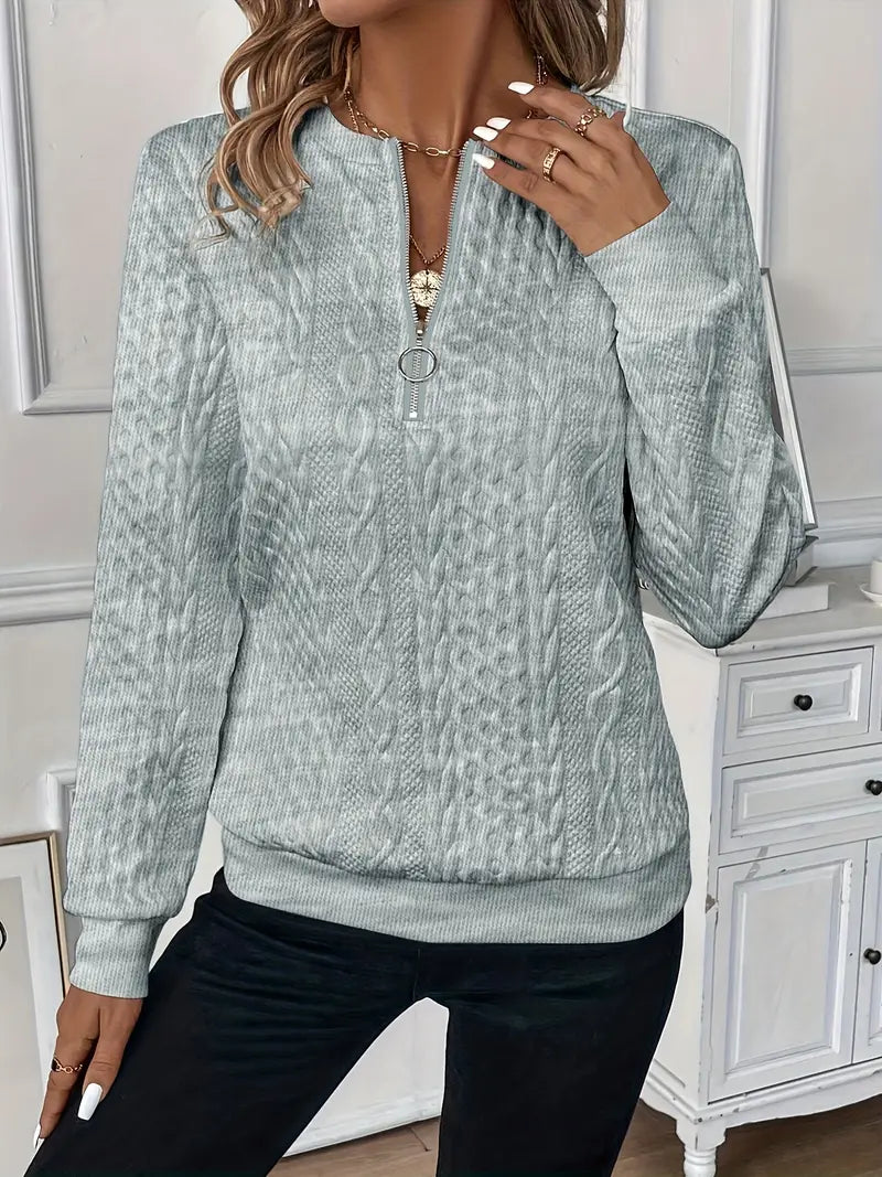 Rhea | Sweater with Zipper