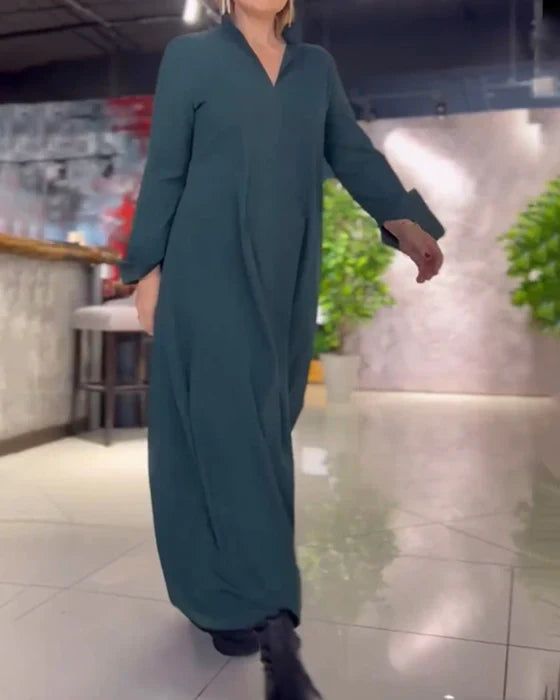 Cecille | Loose Long Dress With Side Slit