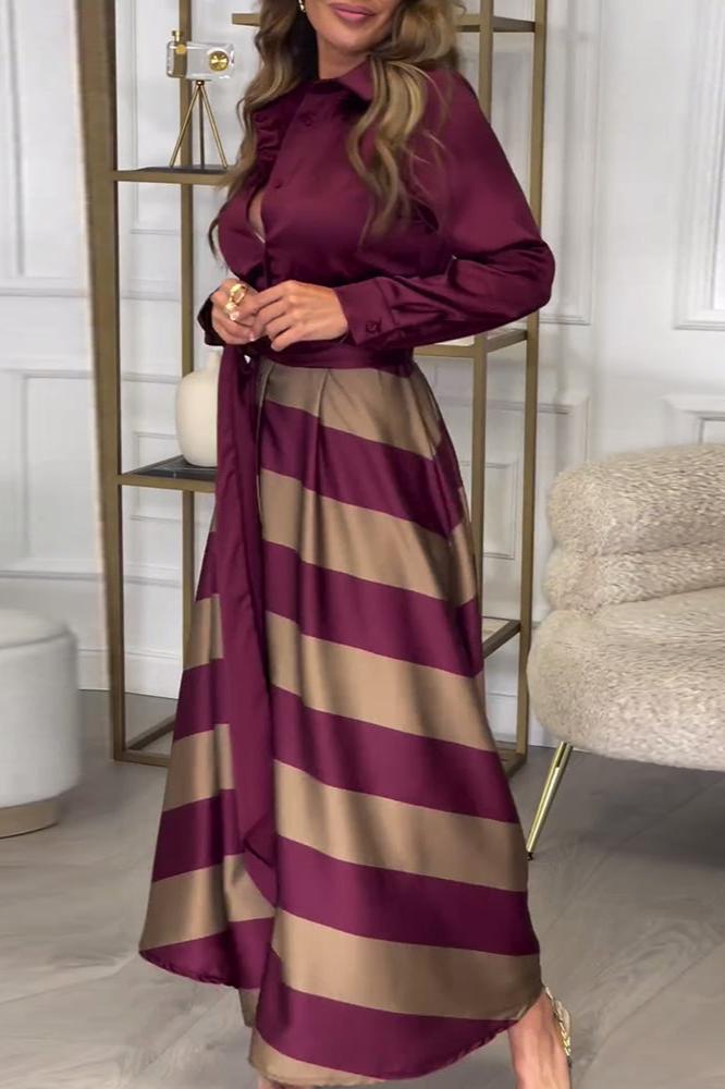 Serena | Elegant Striped Dress