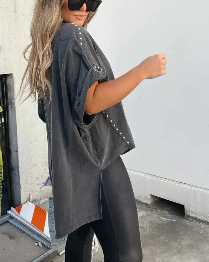 Briella | Studded Oversized Tee